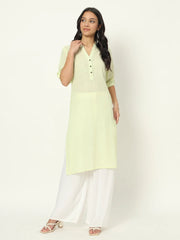 Oasis Lime Airy Linen Long Kurti