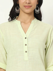 Oasis Lime Airy Linen Long Kurti