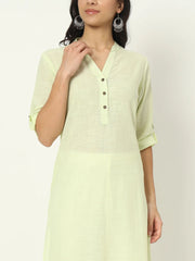 Oasis Lime Airy Linen Long Kurti