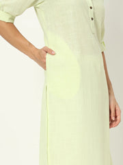 Oasis Lime Airy Linen Long Kurti