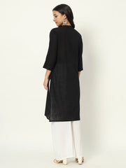 Z-Black Airy Linen Long Kurti