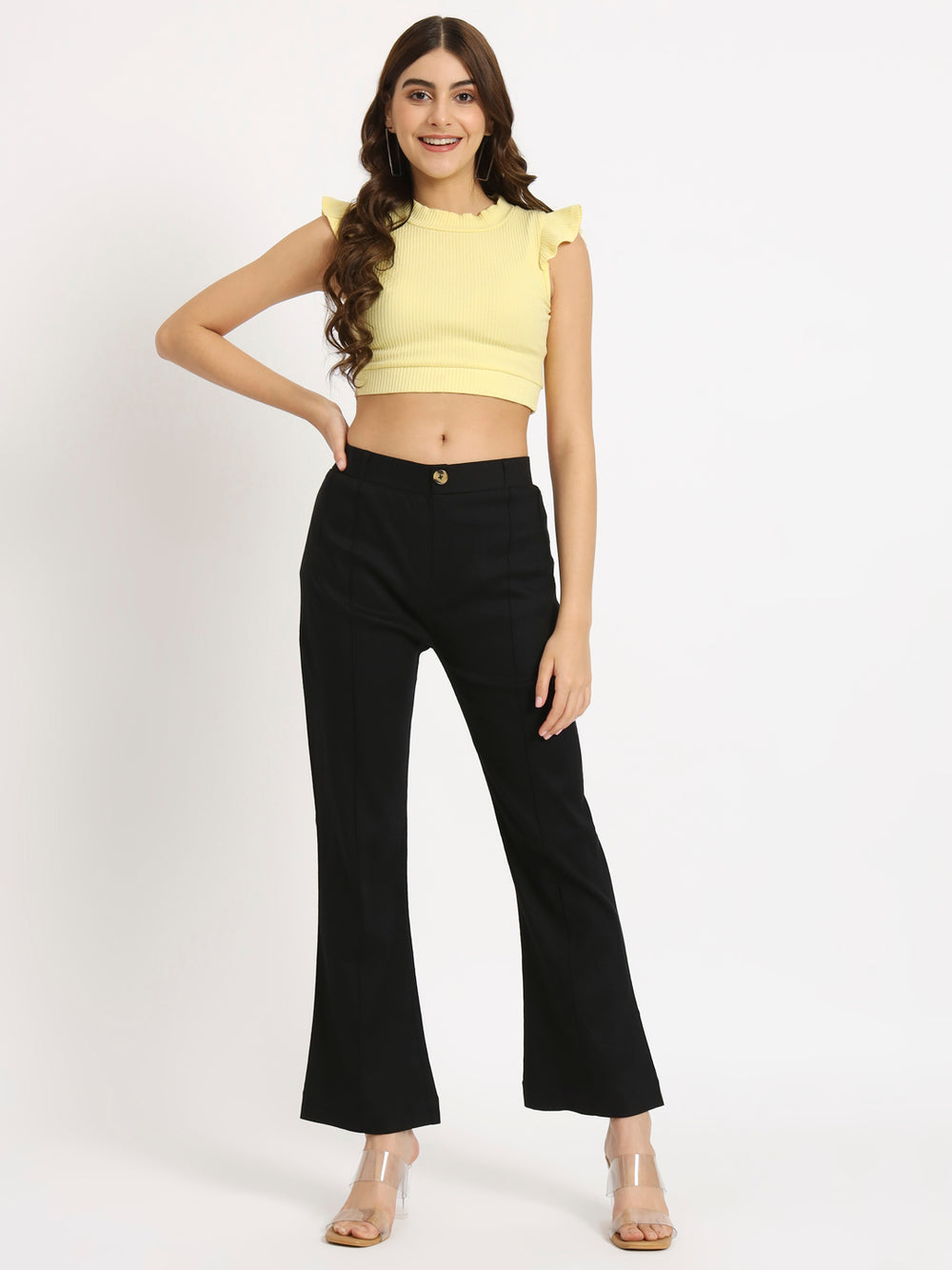 Black Bell Bottom Pants