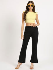 Black Bell Bottom Pants