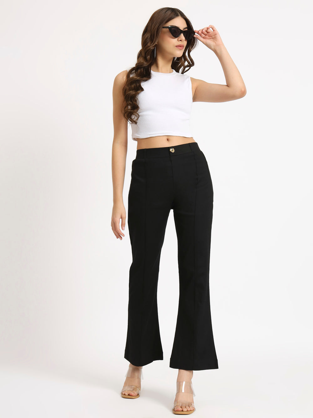 Black Bell Bottom Pants
