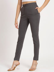 Dark Grey Colour Lycra Pants