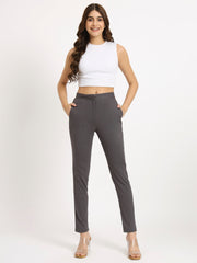Dark Grey Colour Lycra Pants