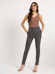 Dark Grey Colour Lycra Pants