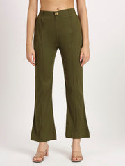 Olive Green Bell Bottom Pants