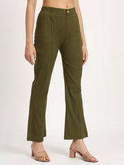 Olive Green Bell Bottom Pants