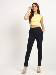 Navy Blue Colour Lycra Pants