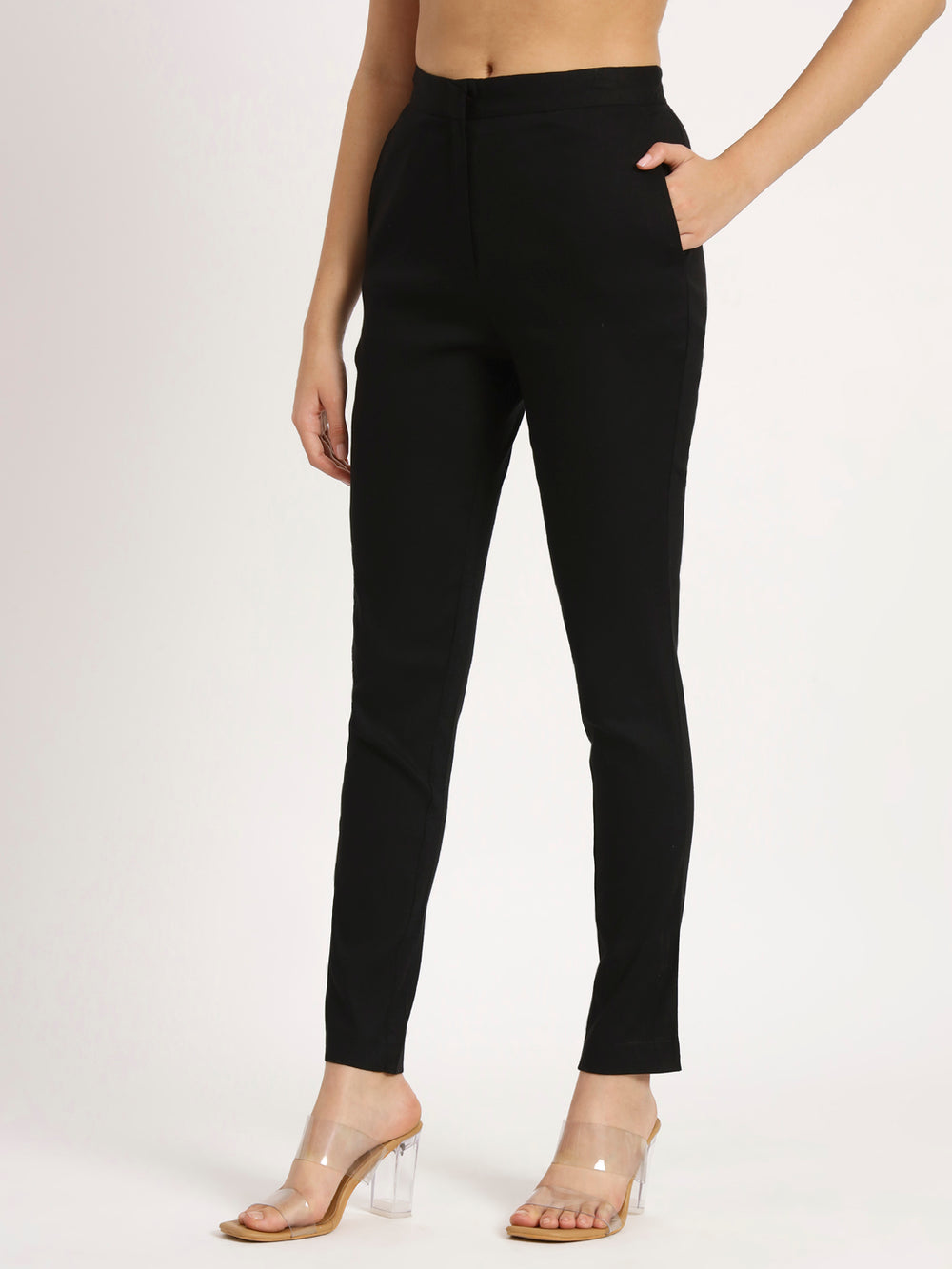 Black Colour Lycra Pants