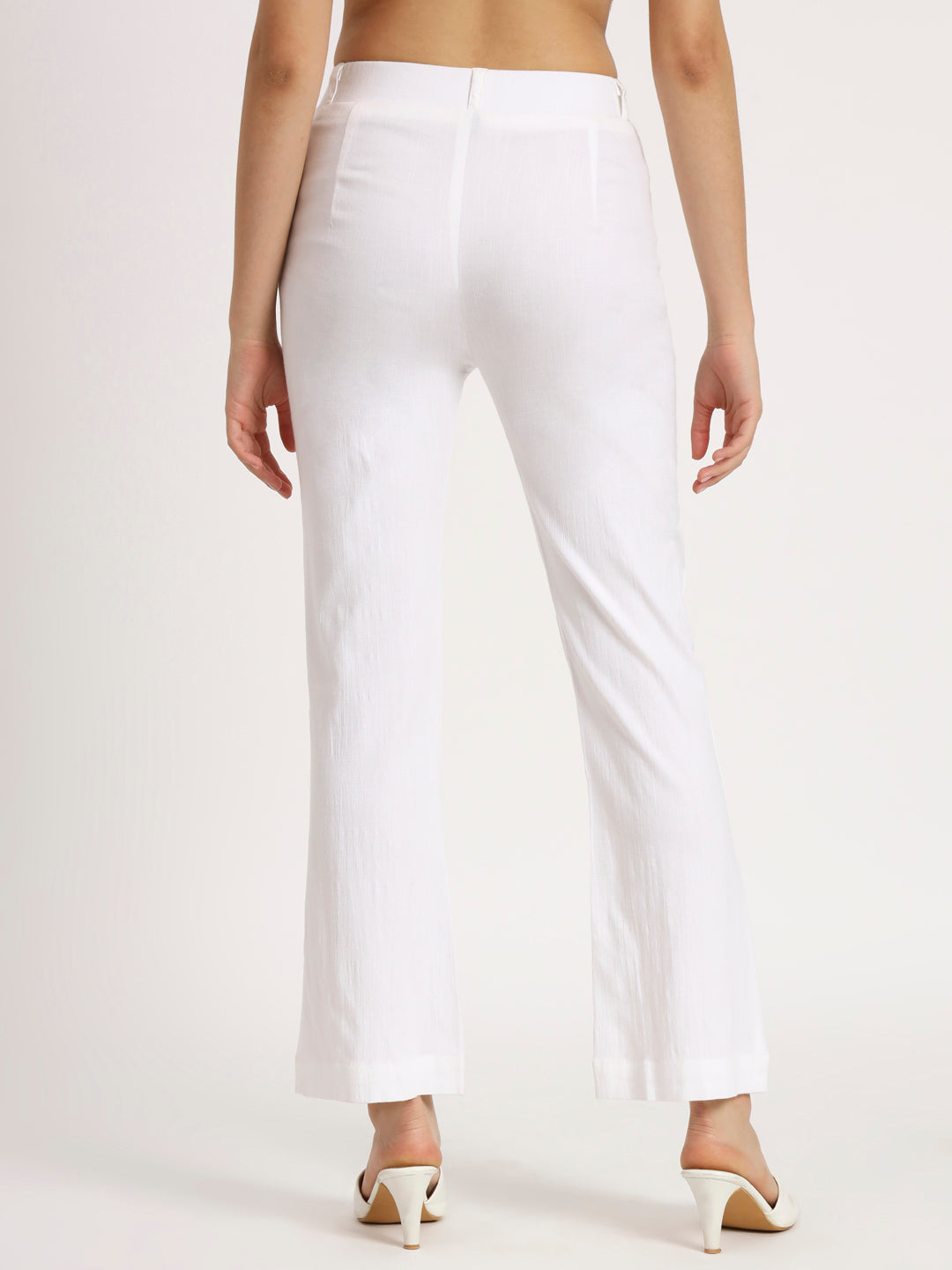 White Bell Bottom Pants