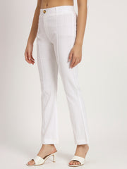 White Bell Bottom Pants