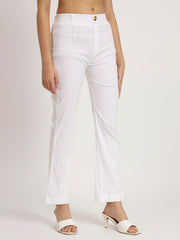 White Bell Bottom Pants