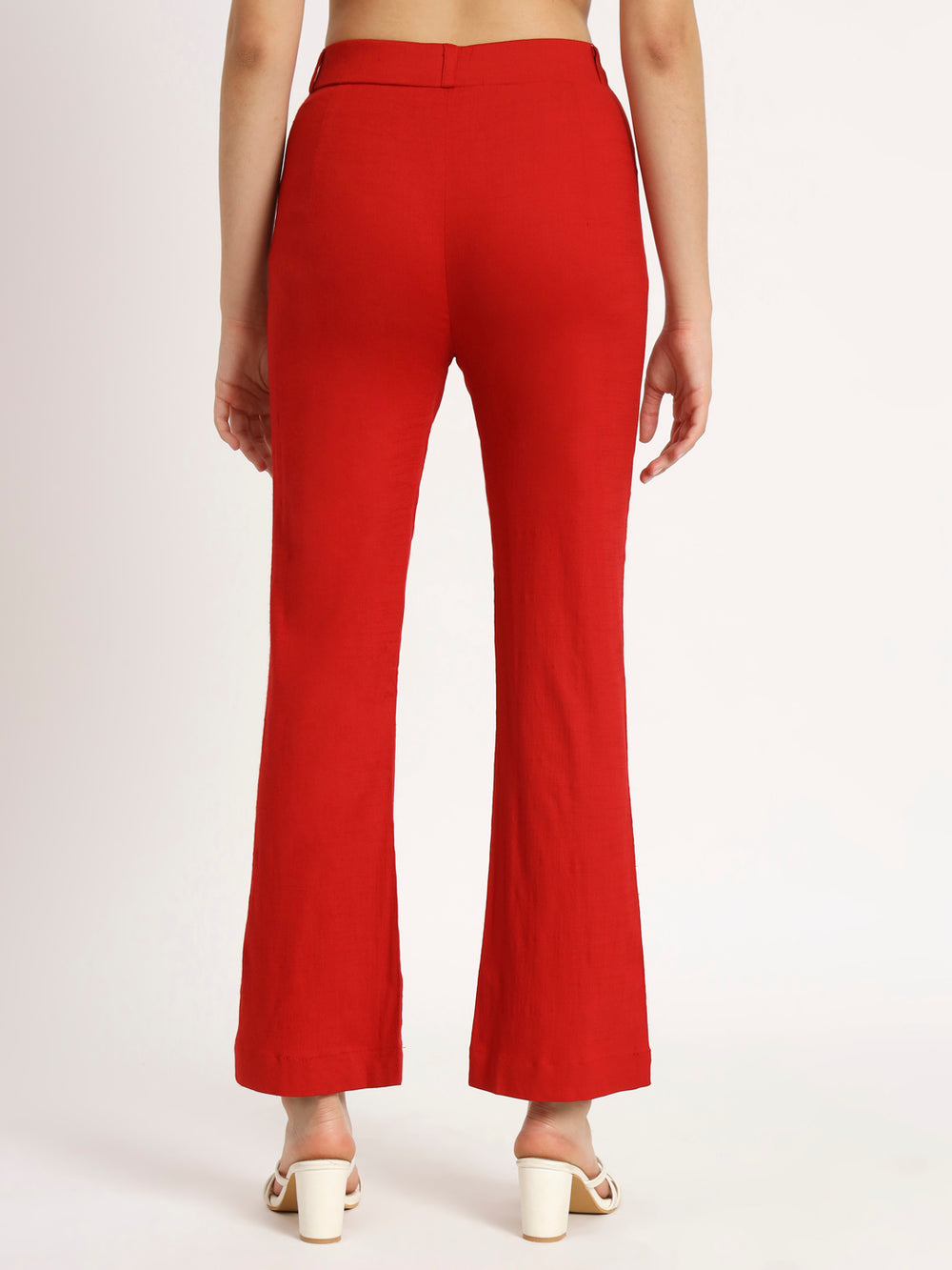 Lava Red Bell Bottom Pants