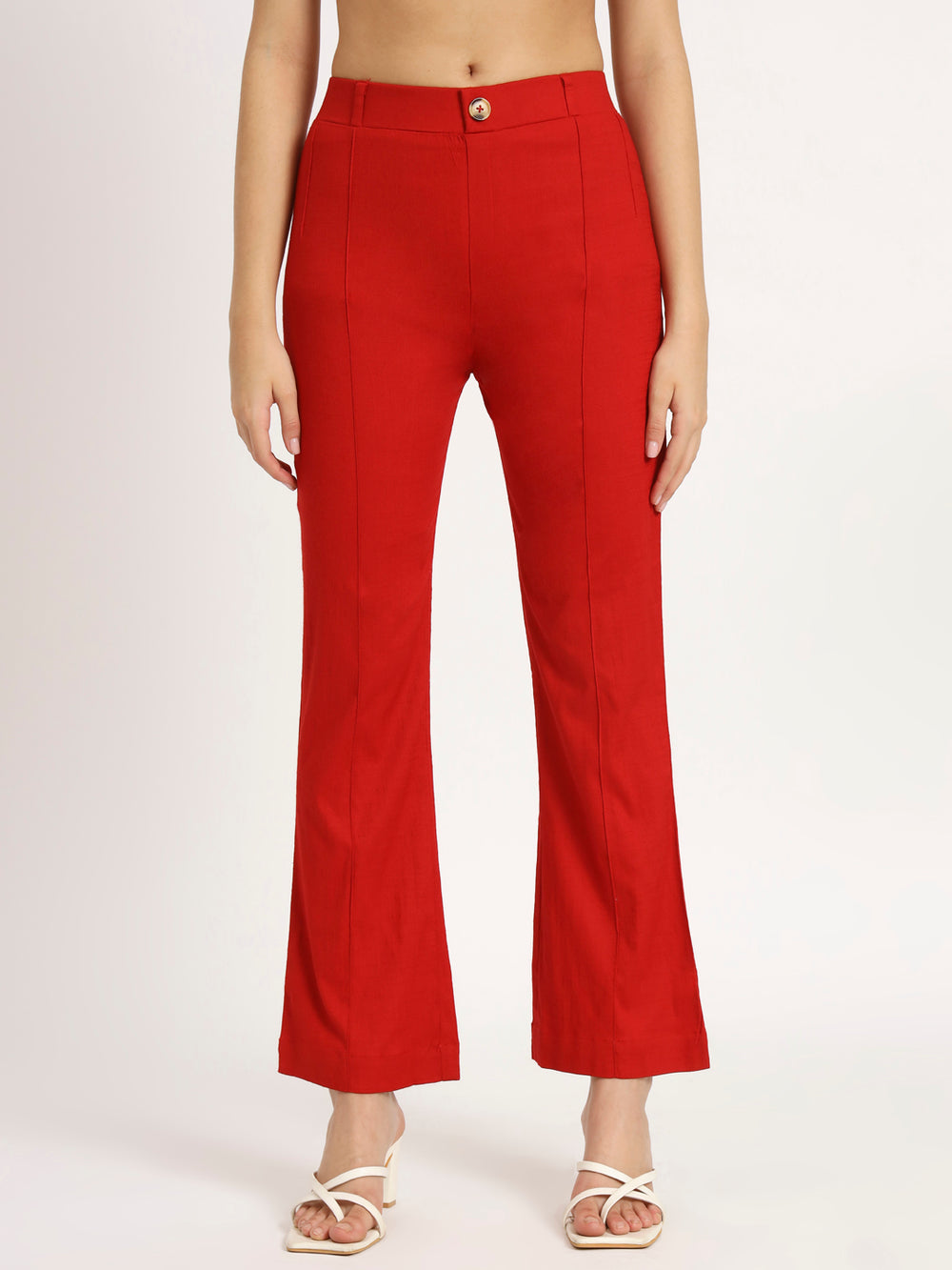 Lava Red Bell Bottom Pants