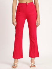 Crimson Red Bell Bottom Pants