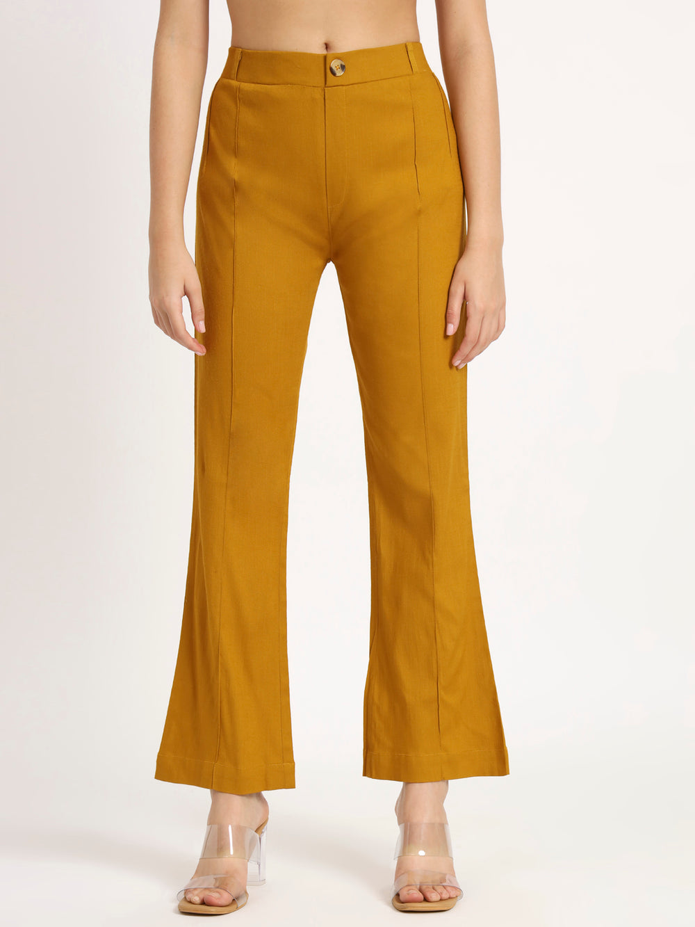 Mustard Bell Bottom Pants