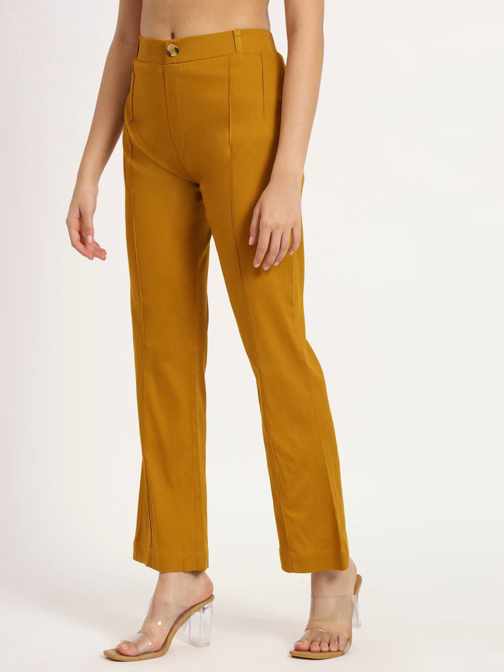 Mustard Bell Bottom Pants