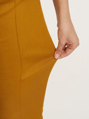 Mustard Bell Bottom Pants