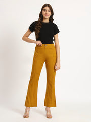 Mustard Bell Bottom Pants