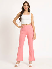 Blush Pink Bell Bottom Pants