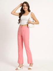 Blush Pink Bell Bottom Pants