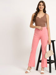 Blush Pink Bell Bottom Pants
