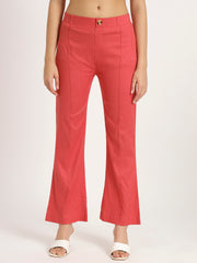Valentine Red Bell Bottom Pants