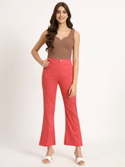 Valentine Red Bell Bottom Pants