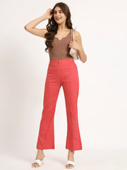 Valentine Red Bell Bottom Pants