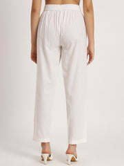 white cotton pants for women