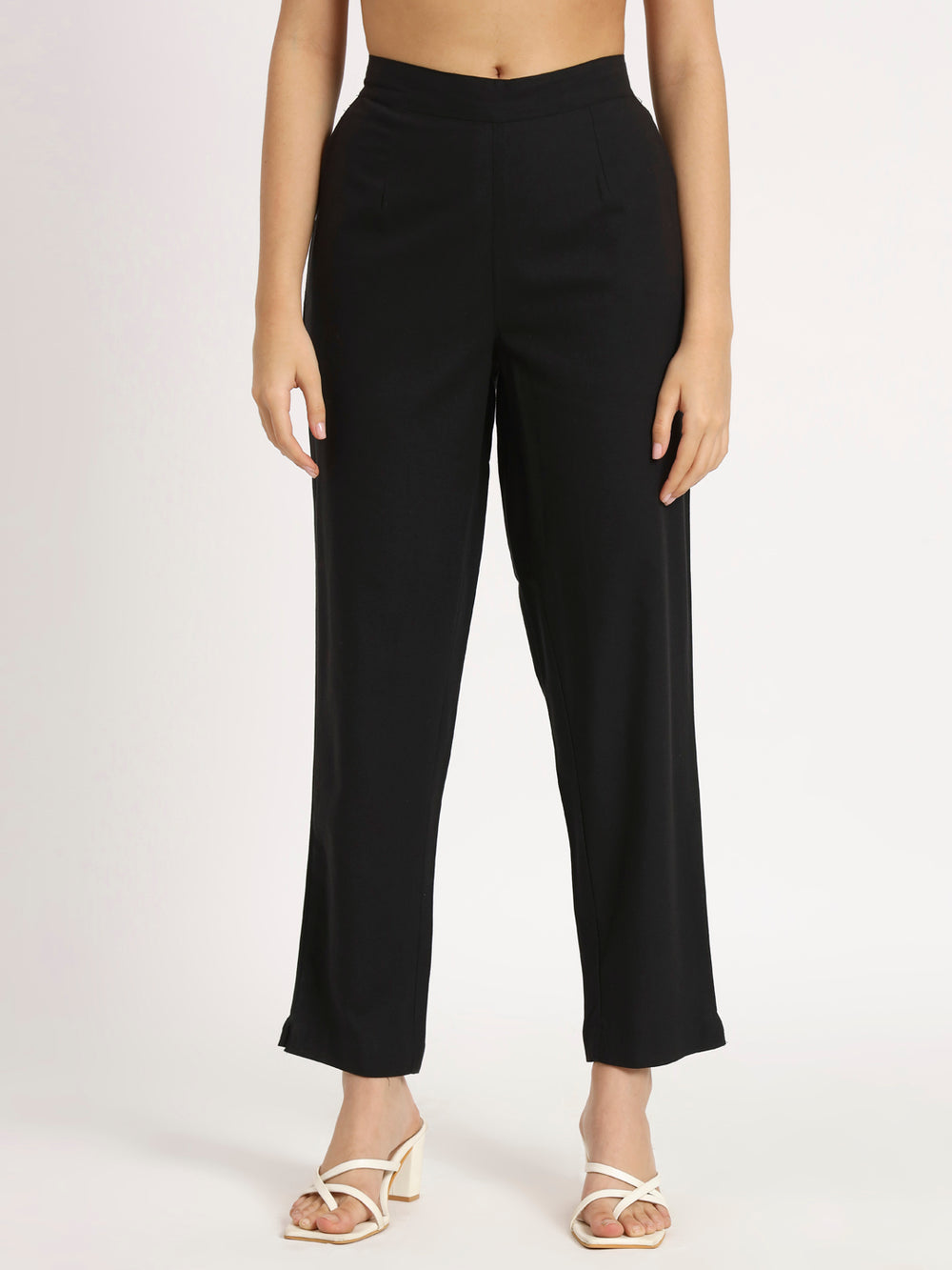 black cotton pants for women