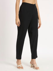 black cotton pants for women