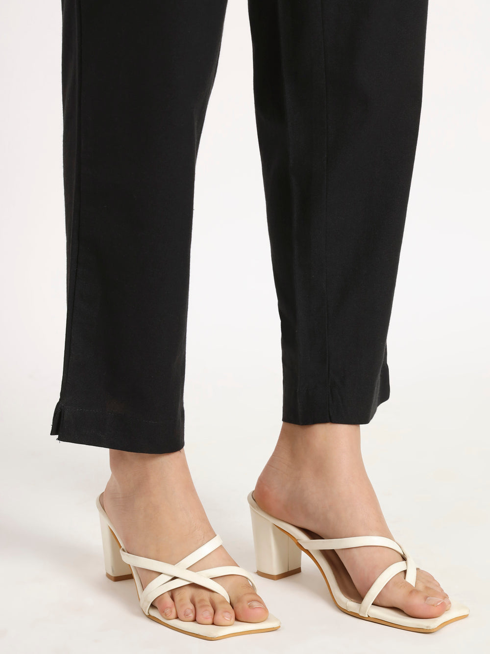 black cotton pants for women