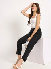 black cotton pants