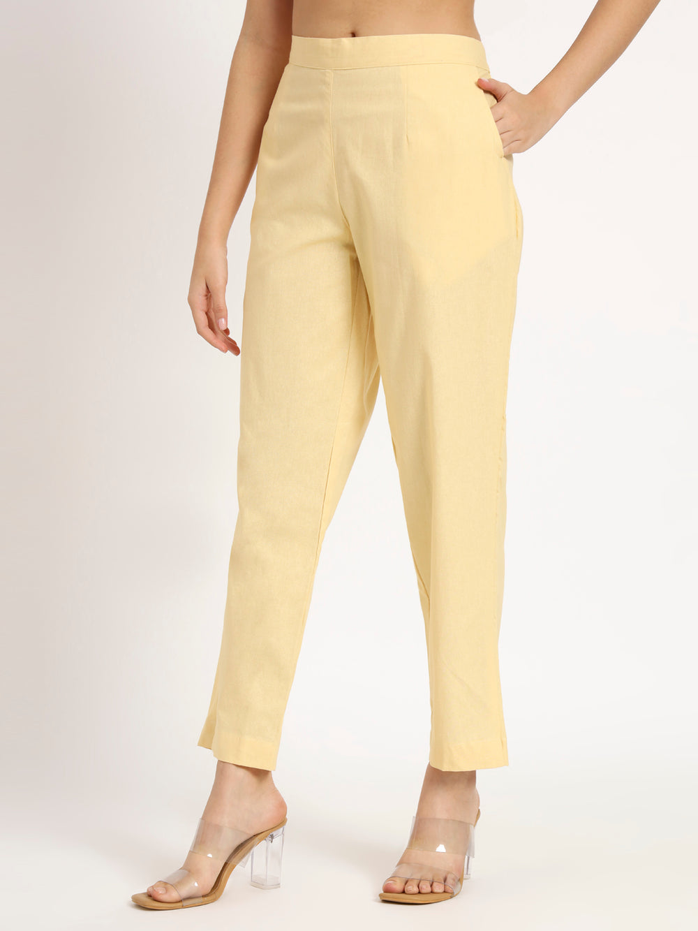 Beige Cotton Pant