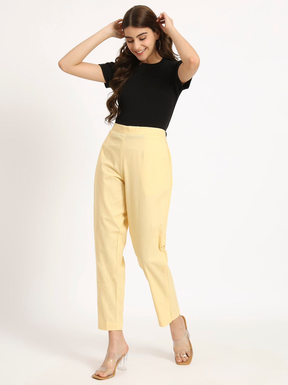 Beige Cotton Pant