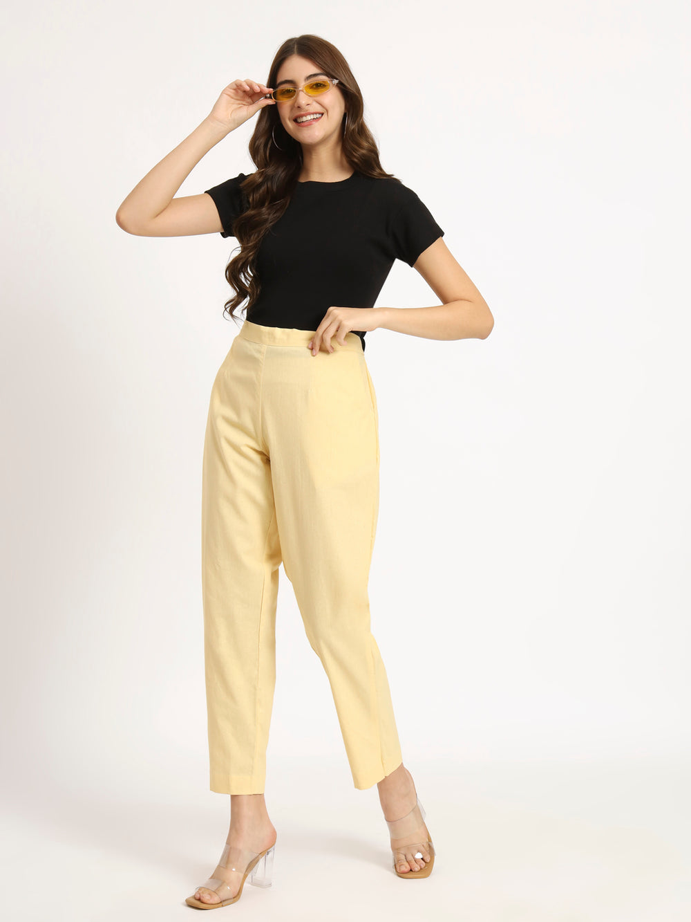 Beige Cotton Pant