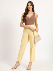 Beige Cotton Pant