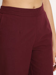 Wine Cotton Pant