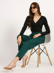Bottle Green Cotton Pant