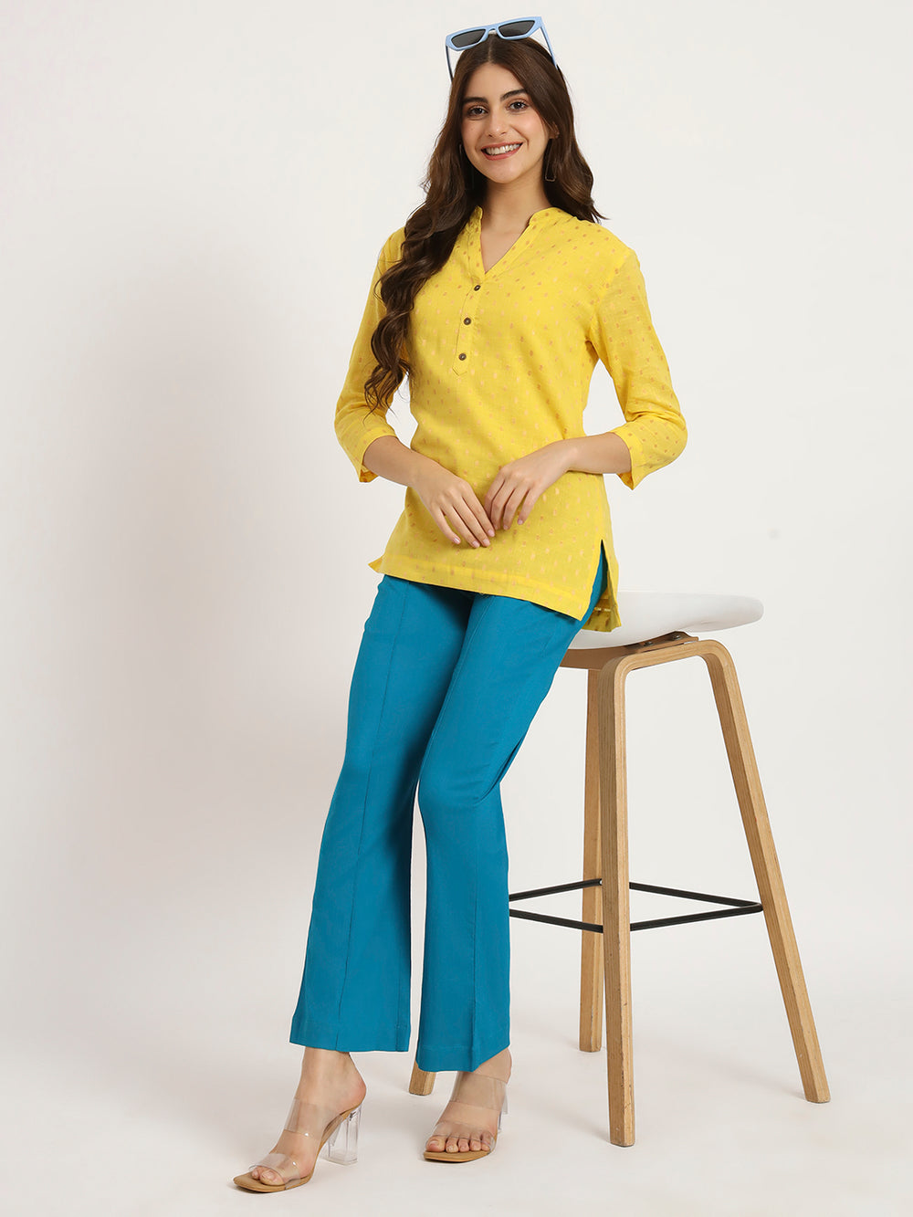 Chill Blue Bell Bottom Pants