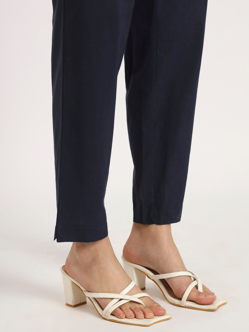navy blue Cotton pants for women