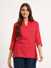 Red Buta Short Kurti