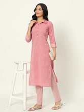 Rose Fog Linen Kurti Set