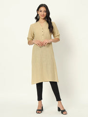 Desert Sand Airy Linen Long Kurti