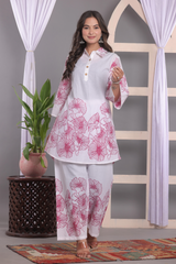 Gulmor White & Pink Coord Set