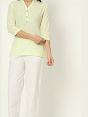Oasis Lime Linen Short Kurti