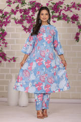 Blossom Breeze Blue Coord Set